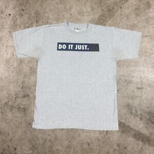 Vintage Jordan Do It Just Jumpman Graphic Tee Retro T-Shirt Gray Mens Size XL